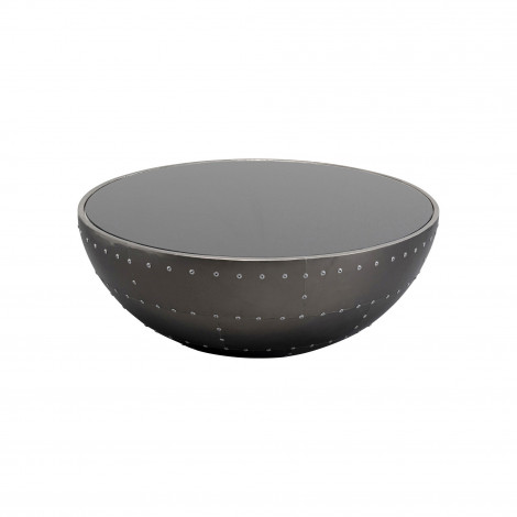 Table basse Lounge 83cm grise rivets Kare Design|Table Basse|Kare