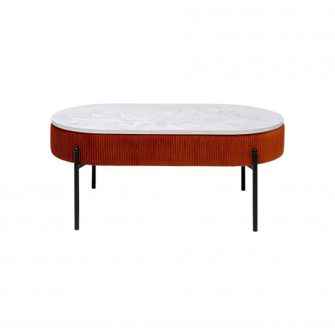 Table basse coffre Ballabile orange effet marbre blanc Kare Design|Table Basse|Kare