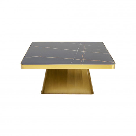Table basse Miler dorée et noire 80x80cm Kare Design|Table Basse|Kare