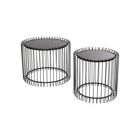 Tables basses Line Onyx noires set de 2 Kare Design|Table Basse|Kare