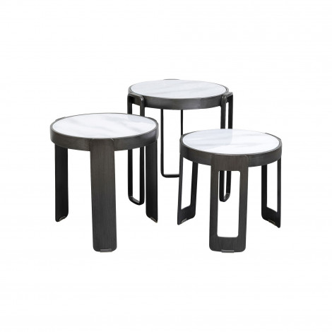 Tables basses Perelli noires set de 3 Kare Design|Table Basse|Kare