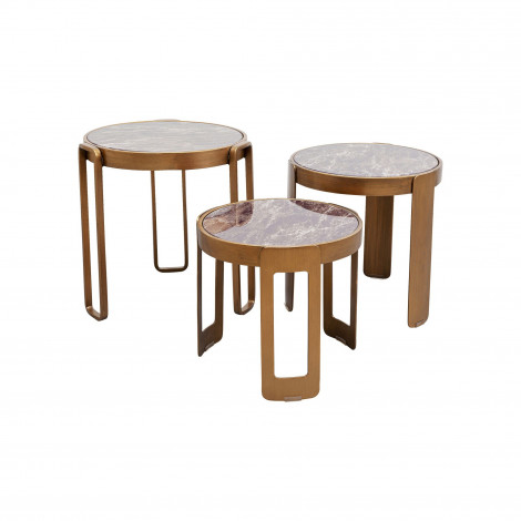 Tables basses Perelli cuivre set de 3 Kare Design|Table Basse|Kare