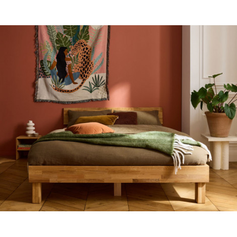 Bonnie - cadre de lit - 140x200 cm - chêne massif|Lit Adulte|BestMobilier