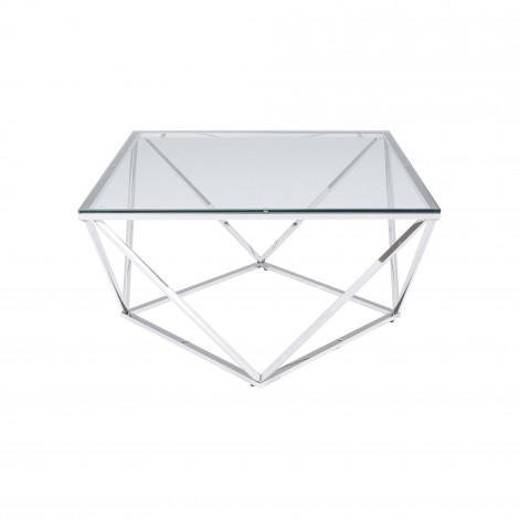 Table basse Cristallo 80x80cm argentée Kare Design|Table Basse|Kare