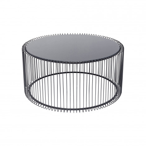 Table basse ronde Wire 80cm noire Kare Design|Table Basse|Kare