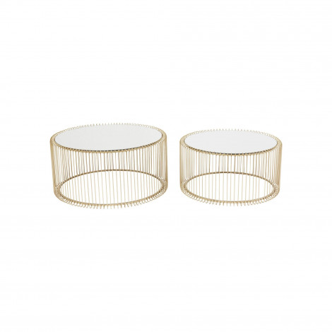 Tables basses rondes Wire set de 2 laiton Kare Design|Table Basse|Kare