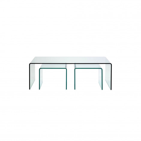 Tables basses Visible Clear set de 3 Kare Design|Table Basse|Kare