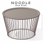 Table basse ronde design NOODLE, structure pied en fil d'acier, plateau amovible en tôle d'acier, finition peint.|Table|100chaises