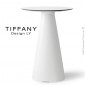 Table repas design TIFFANY, piétement conique plastique couleur, plateau rond compact couleur.|Table|100chaises