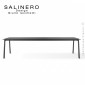 Grand table SALINERO, ou bureau pour espace de travail, médiathèque, centre de documentation, piétement noir, plateau compact.|Table|100chaises