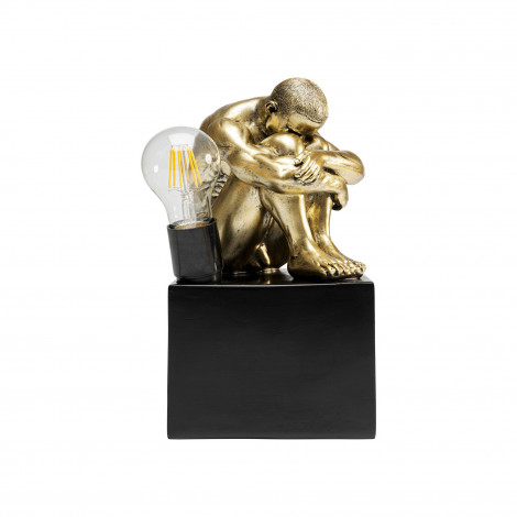Lampe homme recroquevillé doré Kare Design|Lampes à poser|Kare
