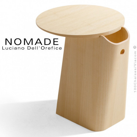 Table café bois NOMADE, s'inspire de la culture japonaise, structure multiplis de bois, placage bois de Frêne ou chêne vernis.|Table|100chaises