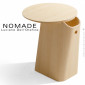 Table café bois NOMADE, s'inspire de la culture japonaise, structure multiplis de bois, placage bois de Frêne ou chêne vernis.|Table|100chaises