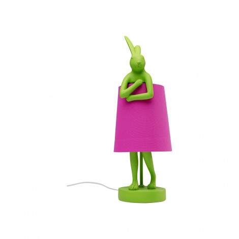 Lampe Animal lapin verte et rose 50cm Kare Design|Lampes à poser|Kare