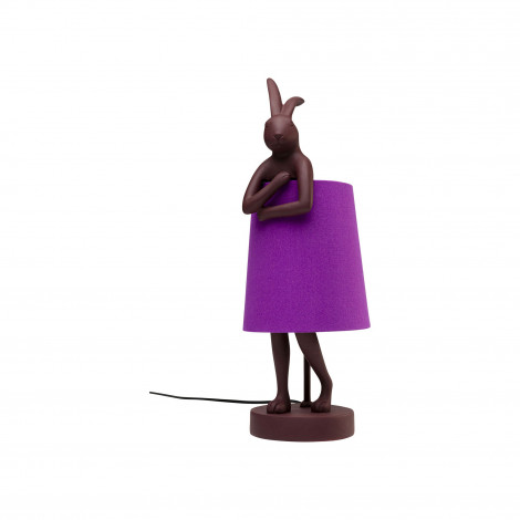 Lampe Animal lapin bordeaux et violette 50cm Kare Design|Lampes à poser|Kare