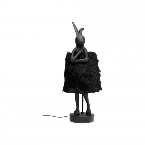 Lampe Animal lapin Fluff noir 68cm Kare Design|Lampes à poser|Kare