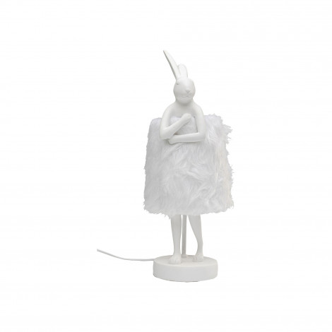 Lampe Animal lapin Fluff blanc 50cm Kare Design|Lampes à poser|Kare