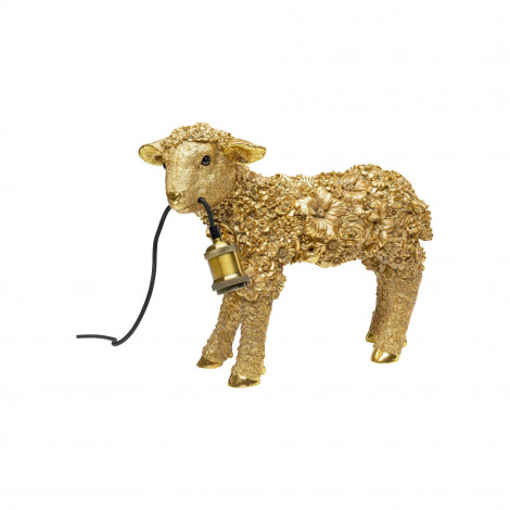 Lampe mouton doré fleurs Kare Design|Lampes à poser|Kare
