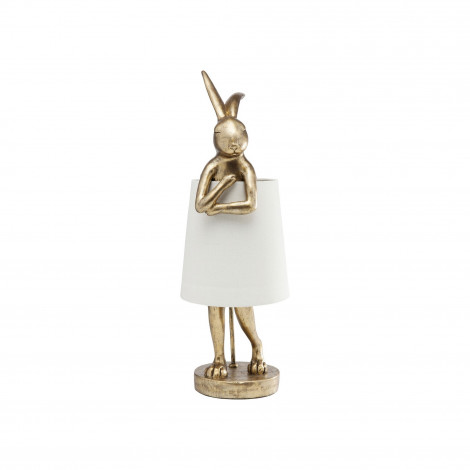 Lampe Animal Lapin dorée et beige 50cm Kare Design|Lampes à poser|Kare