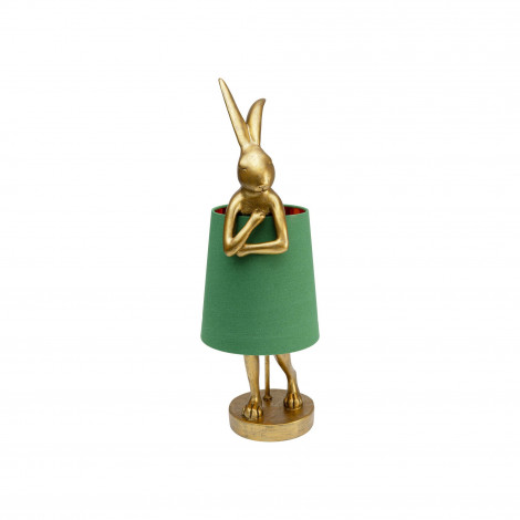 Lampe Animal lapin dorée et verte 68cm Kare Design|Lampes à poser|Kare