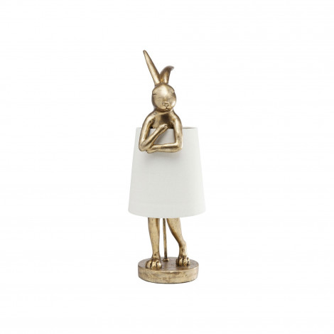 Lampe Animal Lapin dorée et beige 68cm Kare Design|Lampes à poser|Kare
