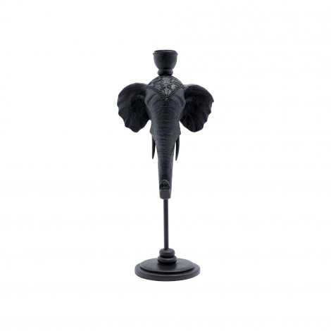 Bougeoir tête d'éléphant noir 36cm Kare Design|Bougeoirs, Chandeliers et Lanternes|Kare