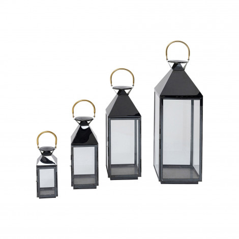 Lanternes Giardino set de 4 noires Kare Design|Bougeoirs, Chandeliers et Lanternes|Kare