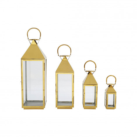 Lanternes Giardino set de 4 dorées Kare Design|Bougeoirs, Chandeliers et Lanternes|Kare