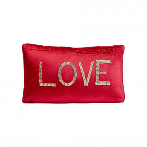 Coussin Beads Love rouge Kare Design|Coussins|Kare