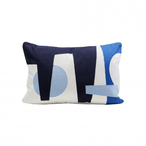 Coussin Forma bleu et blanc 60x40cm Kare Design|Coussins|Kare