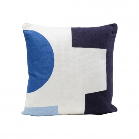Coussin Forma bleu et blanc 50x50cm Kare Design|Coussins|Kare