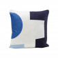Coussin Forma bleu et blanc 50x50cm Kare Design|Coussins|Kare