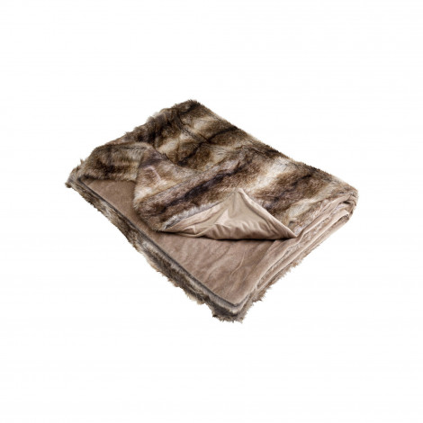 Plaid rayures 140x200cm marron Kare Design|Coussins|Kare