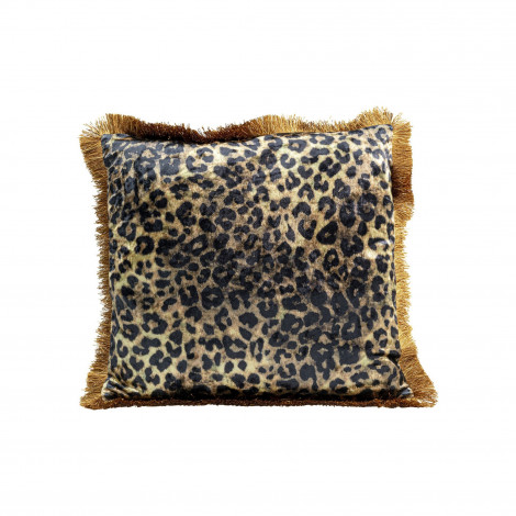 Coussin à franges léopard Kare Design|Coussins|Kare