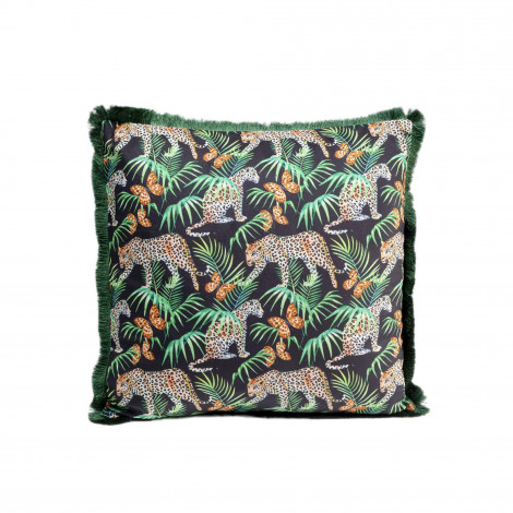 Coussin à franges Jungle léopards Kare Design|Coussins|Kare