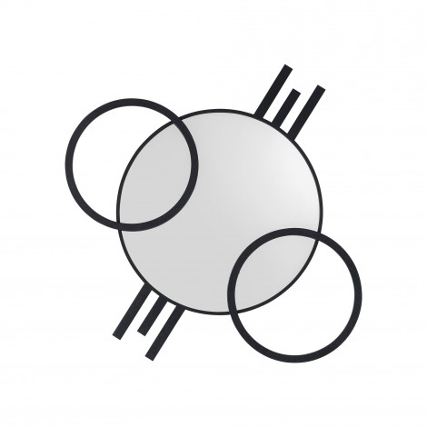 Miroir Triple Cercle noir 119x124cm Kare Design|Miroirs|Kare
