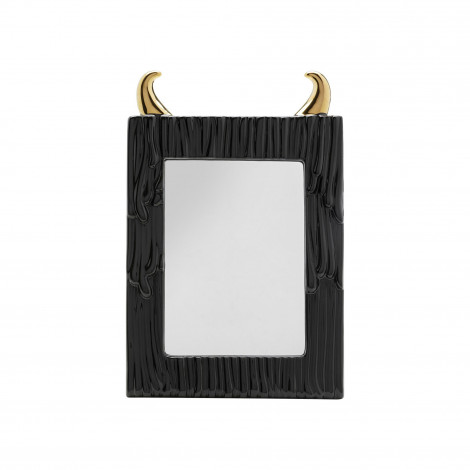 Miroir de table Yeti noir et doré 19x29cm Kare Design|Miroirs|Kare