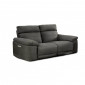 Canapé relaxation 2.5 places motorisé en tissu gris anthracite - CLARA|Canape|Meuble et moi