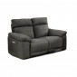 Canapé relaxation 2 places motorisé en tissu gris anthracite - CLARA|Canape|Meuble et moi