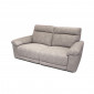 Canapé relaxation 2.5 places motorisé en tissu suédine beige - CLARA|Canape|Meuble et moi