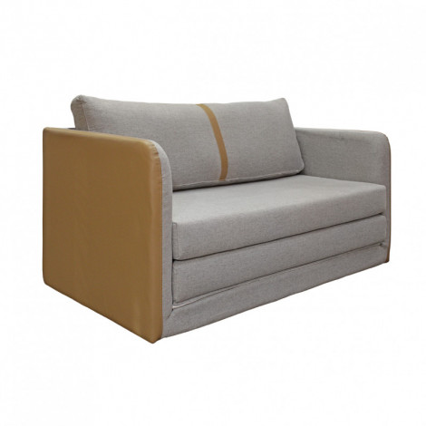 Canapé déplimousse convertible 120x190cm en tissu gris - ENZIO|Canape|Meuble et moi
