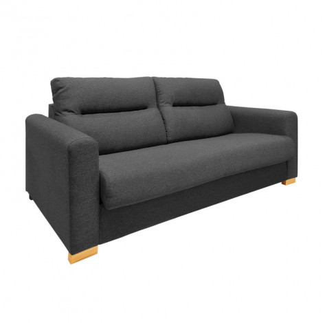 Canapé convertible 2p tissu gris anthracite couchage 140x190 cm - VIGO|Canape|Meuble et moi