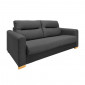 Canapé convertible 2p tissu gris anthracite couchage 140x190 cm - VIGO|Canape|Meuble et moi