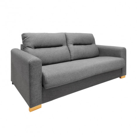 Canapé convertible 2p tissu gris chiné couchage 140x190 cm - VIGO|Canape|Meuble et moi