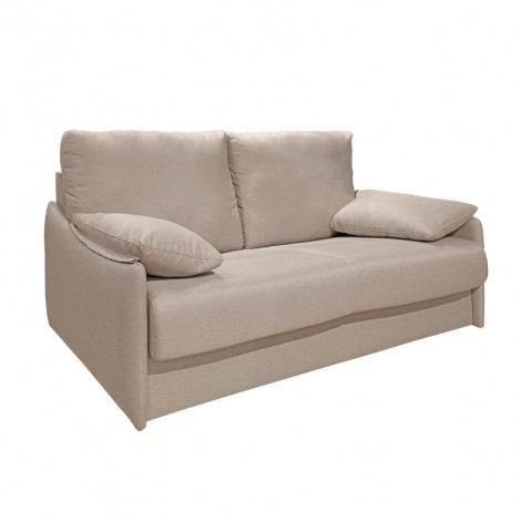 Canapé 2 places convertible tissu beige couchage 140x190 cm - ARONA|Canape|Meuble et moi
