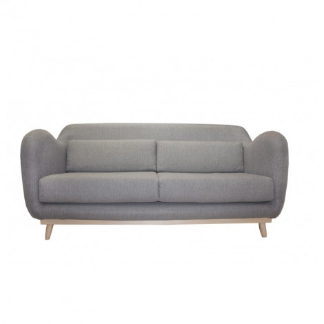 Canapé 2 places Confortable gris coussin amovible - CALIN|Canape|Meuble et moi