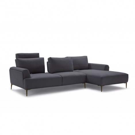 Canapé d'angle droit tissu gris anthracite modulable - ALIX|Canape|Meuble et moi