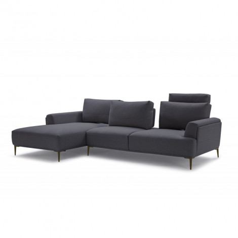 Canapé d'angle gauche tissu gris anthracite modulable - ALIX|Canape|Meuble et moi
