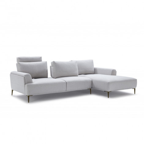 Canapé d'angle droit tissu gris clair modulable - ALIX|Canape|Meuble et moi