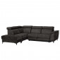 Canapé d'angle gauche convertible coffre pouf gris anthracite – MERRIN|Canape|Meuble et moi